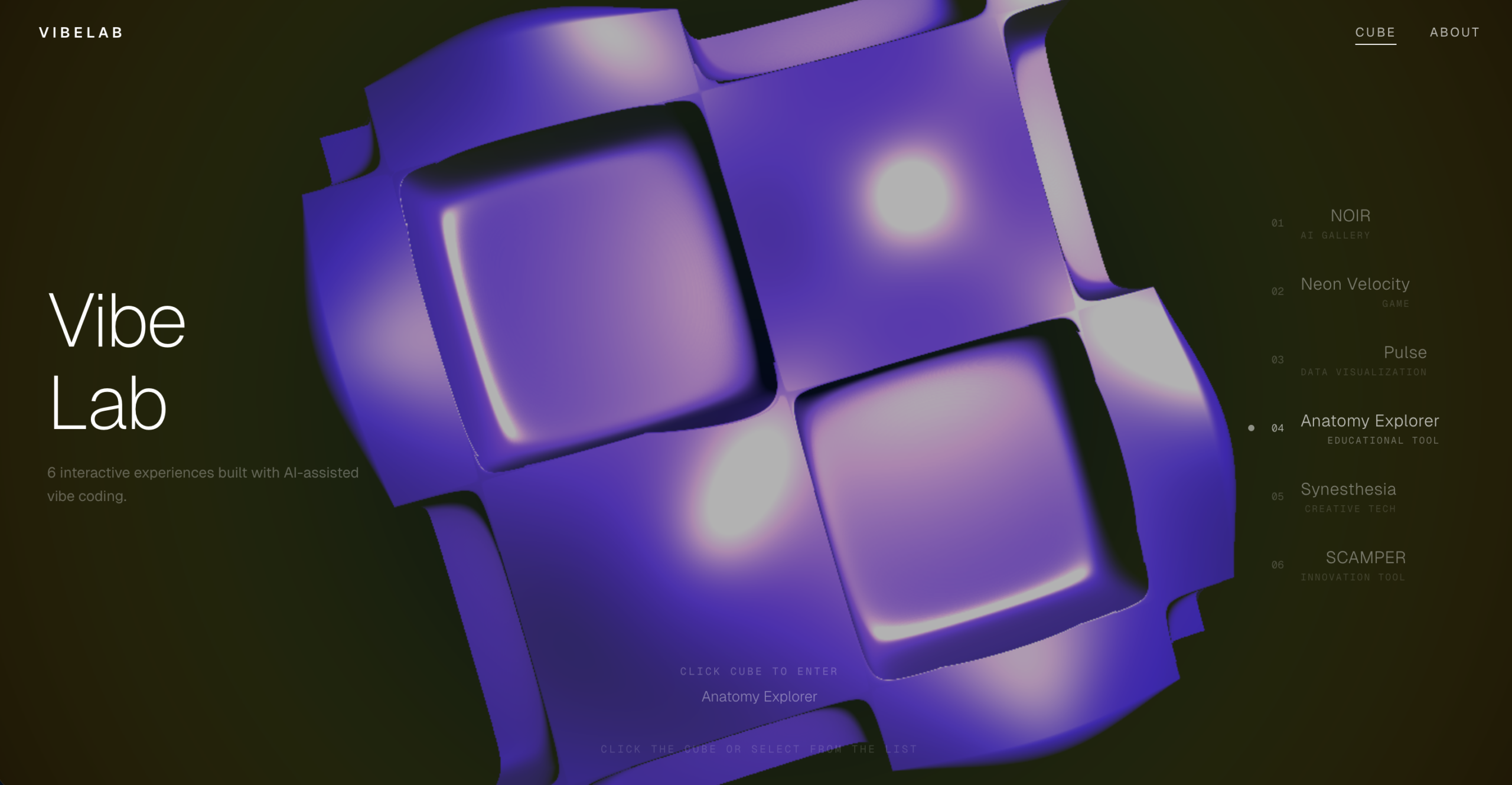 VibeLab - Vibe Coding Showcase